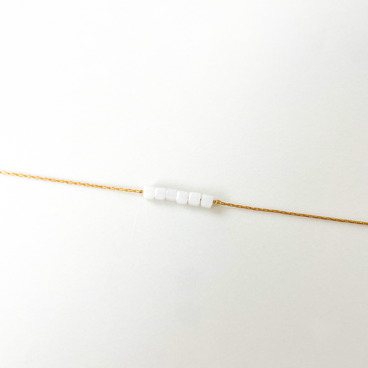 Bracelet Simply Square blanc